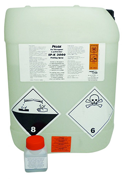 Pelox pickling spray for stainess steel