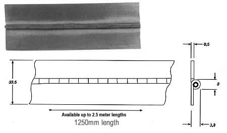 70mm open piano hinge
