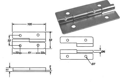 Slide on hinge VP300